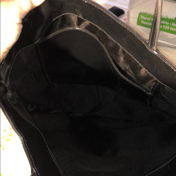 Victoria’s Secret shiny black vinyl bag - Picture 6 of 7
